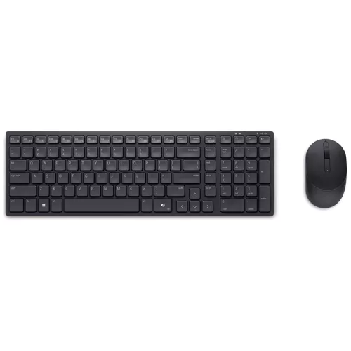 Dell Pro Compact Silent Keyboard and Mouse - KM555 - Ensemble clavier et souris - sans fil - 2.4 GHz, Bluetooth 5.1 - QWERTY - R.-U. - noir - avec 3 years NBD Advance Exchange