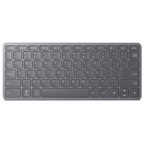 Lenovo KB331U - Clavier - dispositif multiple - sans fil - Bluetooth, USB - AZERTY - Français - gris luna