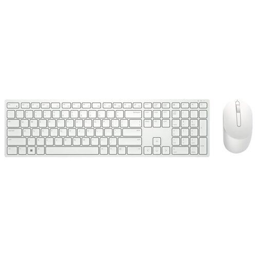 Dell Pro KM5221W - Ensemble clavier et souris - sans fil - 2.4 GHz - QWERTY - Pan Nordic - blanc - avec 3 years NBD Advance Exchange
