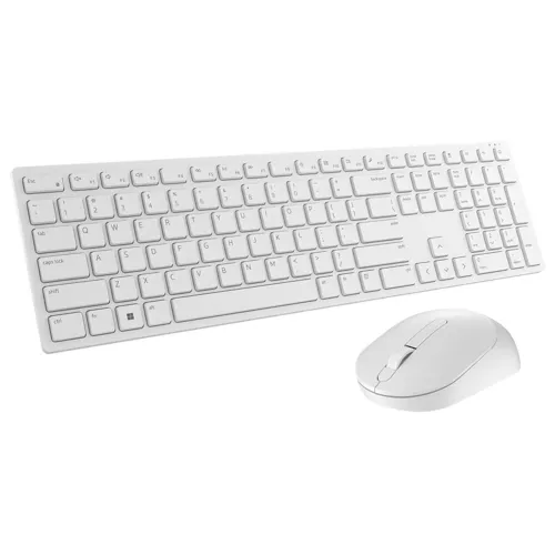Dell Pro Keyboard and Mouse KM5221W - Ensemble clavier et souris - sans fil - 2.4 GHz - QWERTY - International US - blanc - avec 3 years NBD Advance Exchange