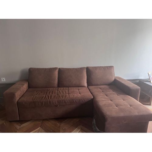 Canapé D Angle Réversible  Et Convertible Avec Coffre De Rangement 
