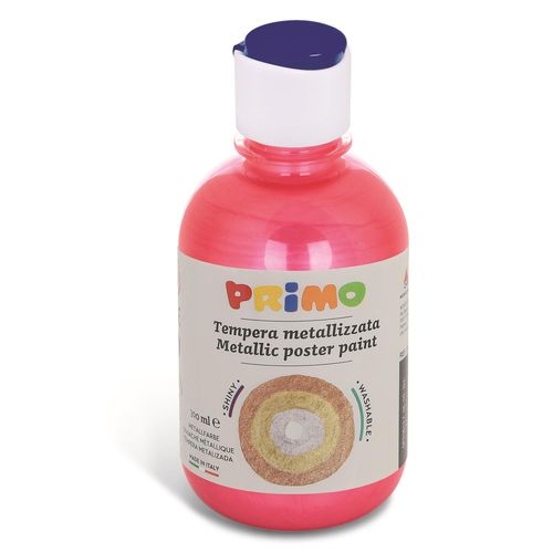 Primo Flacon Gouache Ready-Mix Mettalic 300 Ml Bouchon Flux Control Rouge Vermillon 300