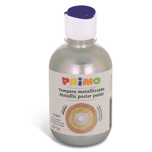 Primo Flacon Gouache Ready-Mix Mettalic 300 Ml Bouchon Flux Control Argent 910