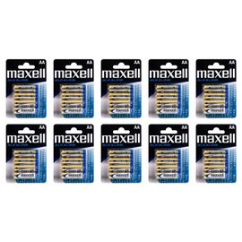 MAXELL Lot de 10 Blisters de 4 Piles alcaline AA Mignon LR6 1,5 V
