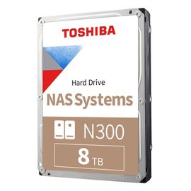 Toshiba N300 NAS - Disque dur - 8 To - interne - 3.5" - SATA 6Gb/s - 7200 tours/min - mémoire tampon : 256 Mo