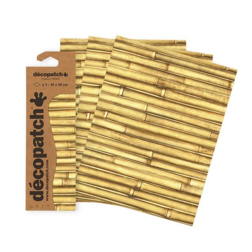 Décopatch Pochette 3 Feuilles Decopatch Identiques Ref 901 Bambous