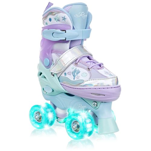 Roller En Ligne Isla Quad Du 30 Au 33 Adulte Enfant Mixte Taille Ajustable Lilas Raven