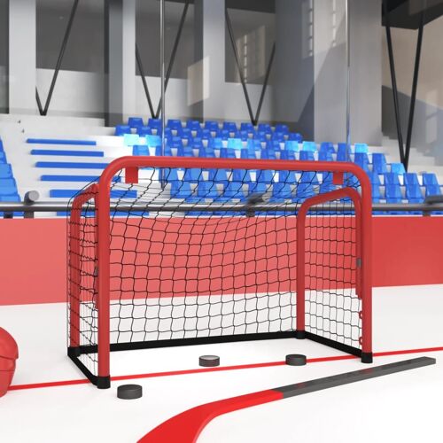 Vidaxl But De Hockey Avec Filet Rouge Et Noir 68x32x47 Cm