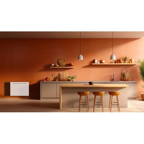 Radiateur électrique fixe à inertie sèche céramique 1000W Bestherm ATLAS horizontal blanc