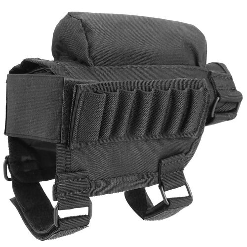 Buttstock Pouch Cheek Rest Pad Shell Pour Fusil De Chasse Et Carabine (Noir)