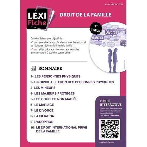 Droit De La Famille - Lexifiche 4e Édition