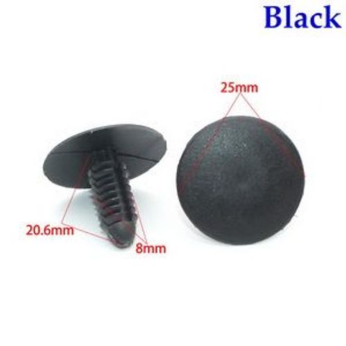 Noir 50pcs - Attaches Automatiques Universelles Pour Buick Regal, Trou De 7mm, Rivet En Plastique, Beige, Gris, Noir, Clip De Retenue De Poussée De Coffre De Toit De Voiture, Véhicule