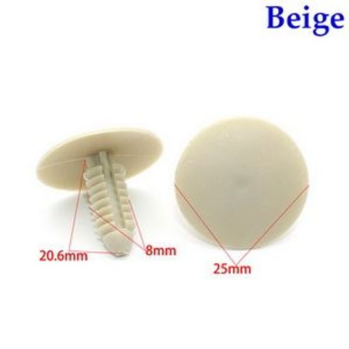 Beige 50pcs - Attaches Automatiques Universelles Pour Buick Regal, Trou De 7mm, Rivet En Plastique, Beige, Gris, Noir, Clip De Retenue De Poussée De Coffre De Toit De Voiture, Véhicule