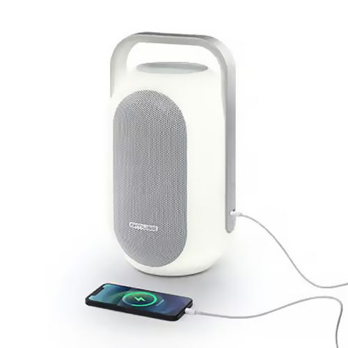 Enceinte Autonome 60W Lumières couleurs intégrées, Bluetooth - 5 sons de la nature - anti-éclaboussures IPX4 - Mains libres
