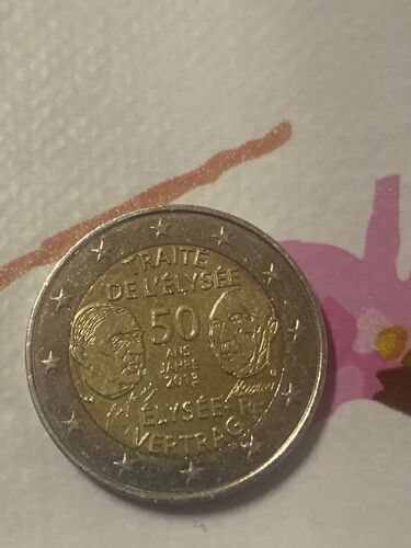 Pièce 2euro Traite De L Élysée 50ans
