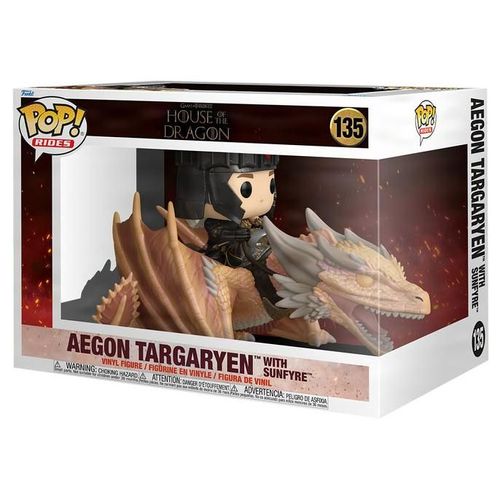 Figurine Funko Pop - House Of The Dragon N°135 - Aegon Targaryen Avec Sunfyre (83460)