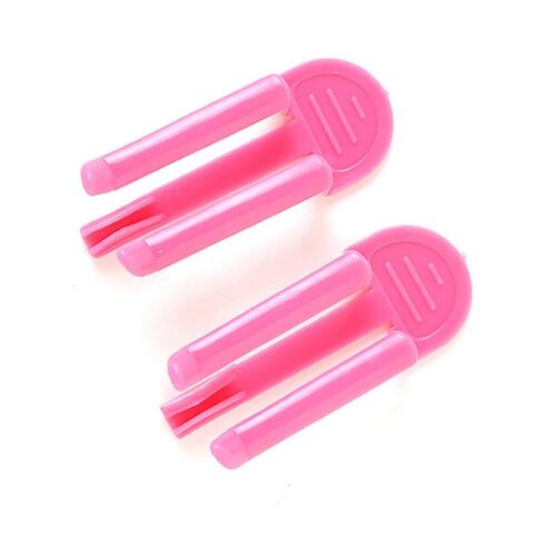 2PCS ménager en plastique antidérapant poubelle poubelle pince sac à ordures Clip de support de retenue (rose)