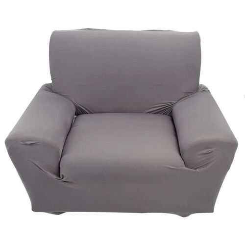 Housses de canapé simple 1 place haute élasticité housses de canapé douces gris
