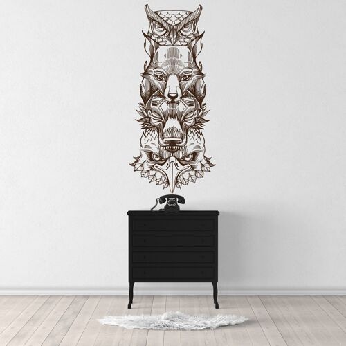 Sticker Totem Animal M (Hauteur 90cm, Largeur 41,5cm)