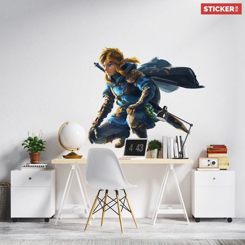 Sticker Zelda Link TOTK XL (Largeur 98cm, Hauteur 90cm)