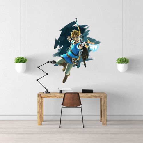 Sticker Zelda Link BOTW S (Hauteur 38cm, Largeur 29cm)