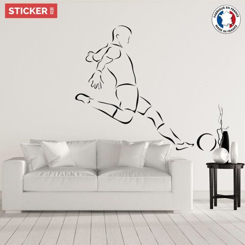 Sticker Footballeur Tir M (Largeur 58cm, Hauteur 52cm)