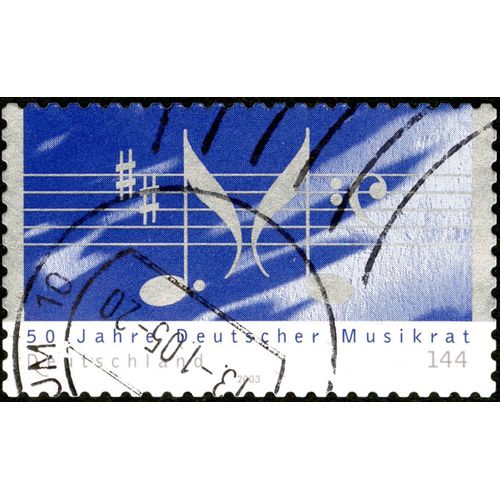 Timbre Oblitéré Deutschland, 50 Jahre Deutscher Musikrat, 2003, 144