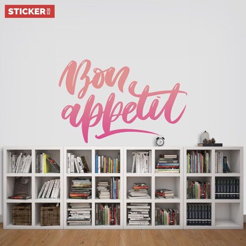 Sticker Bon Appétit Couleurs XL (Largeur 98cm, Hauteur 64cm)