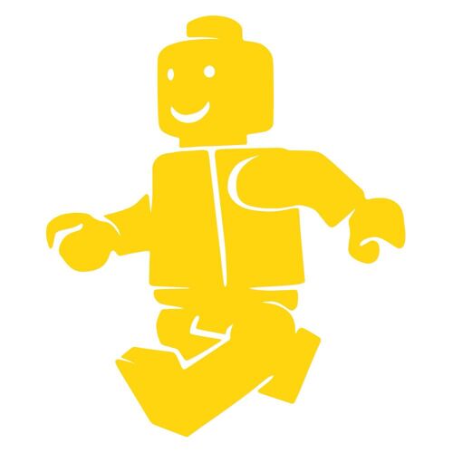 Sticker Lego Classique XL (Hauteur 98cm, Largeur 84cm) Jaune