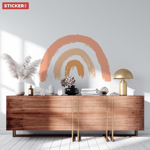 Sticker Arc En Ciel Corail S (Hauteur 39cm, Largeur 60cm)