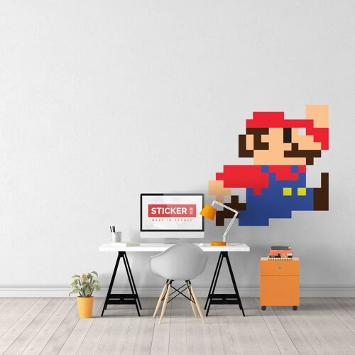 Sticker Mario Jump XL (Largeur 98cm, Hauteur 98cm)