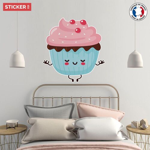 Sticker M?ditation Cupcake S (Largeur 38cm, Hauteur 36,5cm)