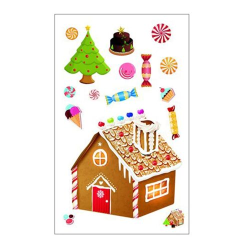 Noël Make-A-Face Stickers 10 Feuille Diy Noël Party Jeux Stickers Pour Garçons Filles Vacances Jeu Récompenses 10pcs,Edition 1-Candy House