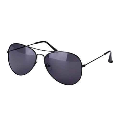 Lunettes De Soleil À Monture En Alliage De Lentille Ac De Protection Uv Rétroréfléchissante (Monture Noire Lentille Grise)