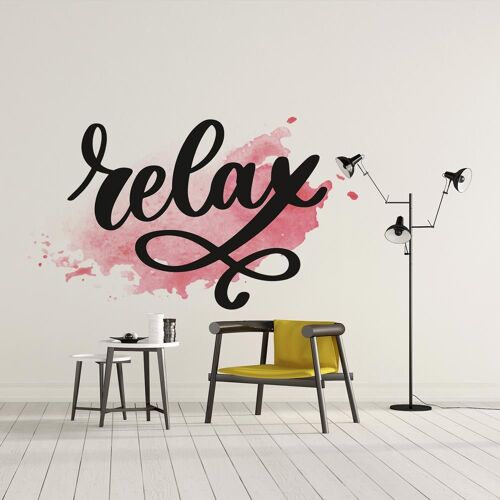 Sticker Relax Aquarelle S (Hauteur 35cm, Largeur 60cm)
