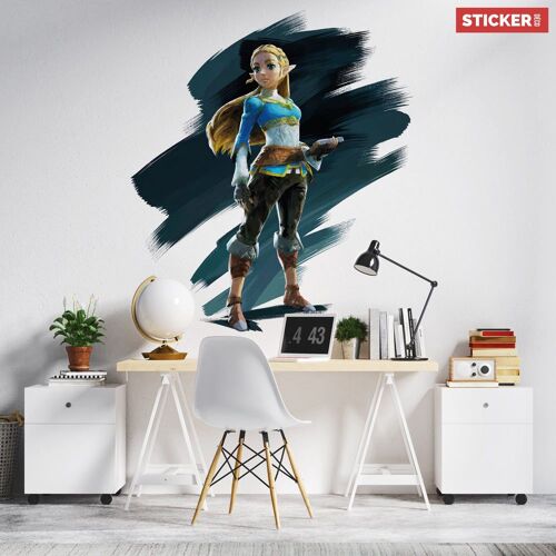 Sticker Princesse Zelda M (Hauteur 58cm, Largeur 51cm)