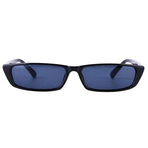 Protection Uv Sport De Plein Air Alliage Géométrie Verre Lunettes De Soleil (Monture Noire Lentille Grise)