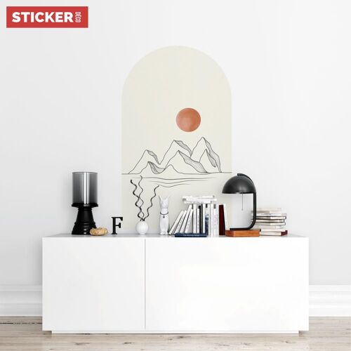 Sticker Montagnes Minimalistes M (Hauteur 58cm, Largeur 35cm)
