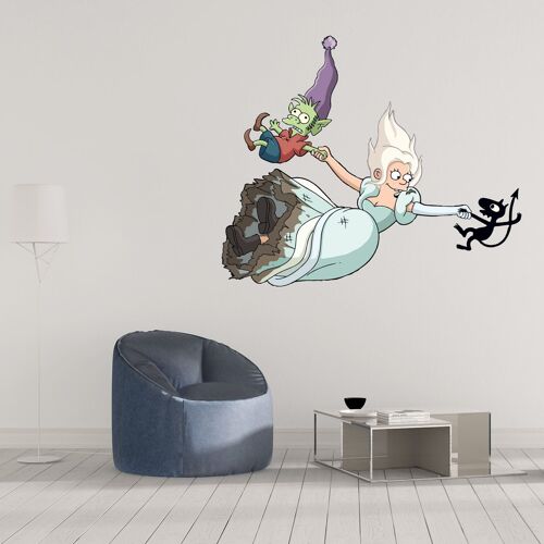 Sticker Mural D?senchant?e Matt Groening 02 S (Largeur 38cm, Hauteur 32cm)