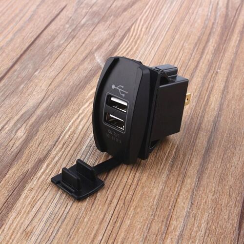 Moto Voiture Auto Bateau Double Usb Alimentation Rouge Led Chargeur Arb Interrupteur À Bascule