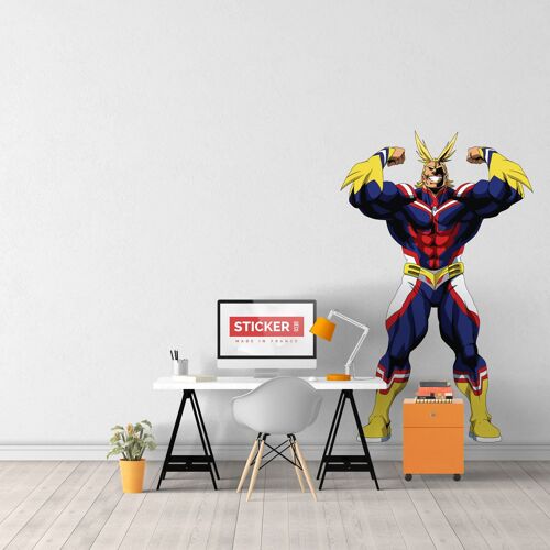 Sticker All Might M (Hauteur 58cm, Largeur 36cm)