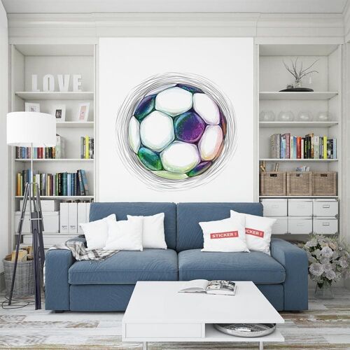Sticker Ballon De Foot S (Largeur 20cm, Hauteur 38cm)