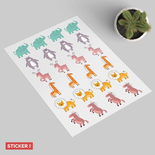 Sticker Animaux Savane