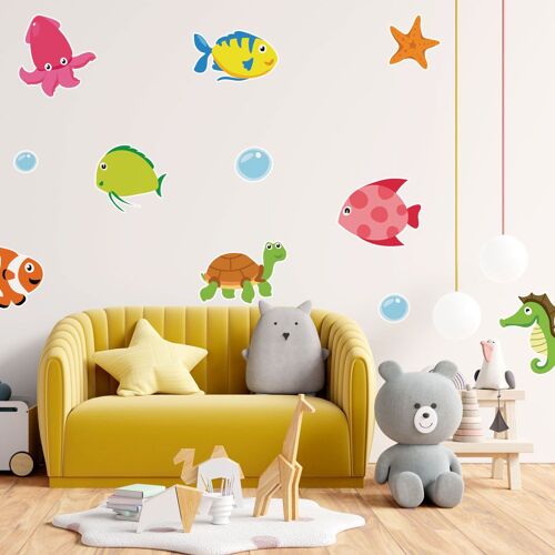 Sticker Aqua XL (Hauteur 98cm, Largeur 98cm)
