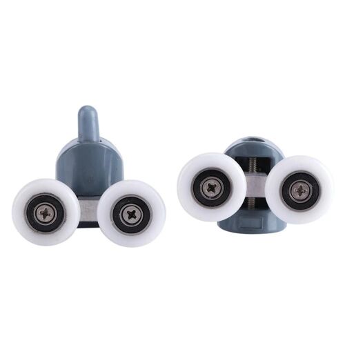 8 x double inférieur haut douche porte rouleaux poulies roues coureurs salle de bain double roue