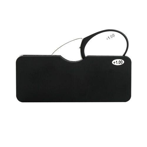Mini Portable Bâton Lecture Presbyte Verre Plus Cadre Complet Femmes Hommes Utilisation (Noir,1.00)