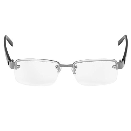 Cristal Presbyte Fatigue Soulager Lecture Demi-Jante Lunettes Loupe Lentille Claire Blanc 3.0