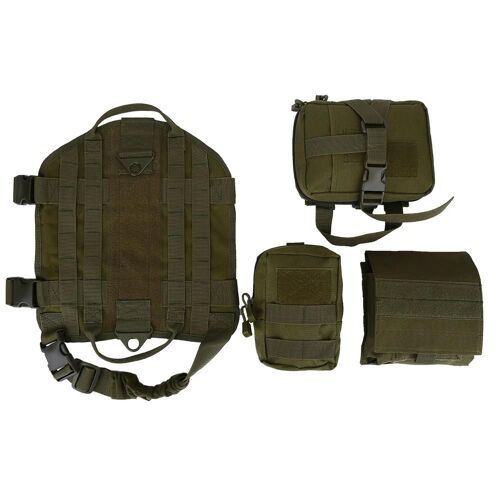 Tactique En Plein Air Chien Gilet Militaire Armée Police Formation Nylon Harnais Armée Vert M