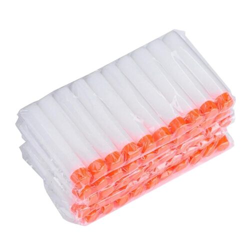 100pcs Eva Mousse Soft Balles Lot Blanc Rond Tête Creuse Pour Jouet Pistolet Accessoire