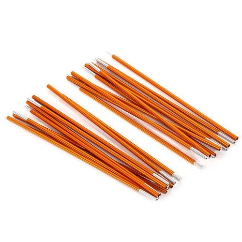 2pcs Extérieur Alliage D'aluminium Tente Construction Support Tige Barre De Poteau Pour Randonnée Camping Or